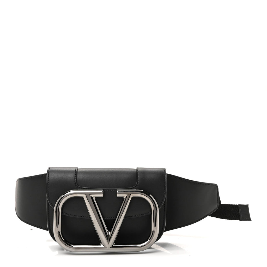 Calfskin Mini Supervee Belt Bag Black