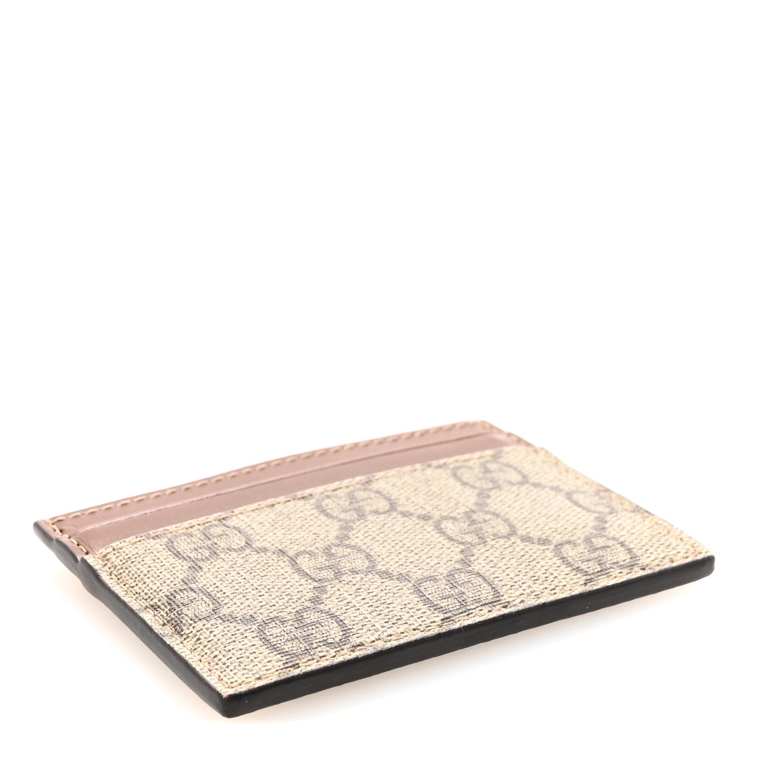 GG Supreme Monogram Calfskin  Holder Beige Ebony Cuir