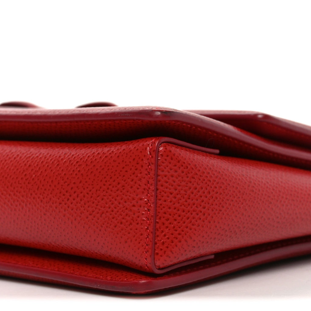 Printed Calfskin Ginny Shoulder Bag Red