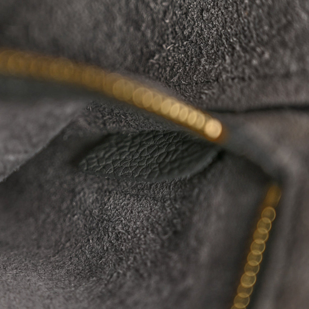 Soft Grained Calfskin Small Sangle Bucket Bag Kohl
