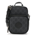 GG Supreme Monogram Azalea Calfskin Mini Retro Interlocking G Bag Black