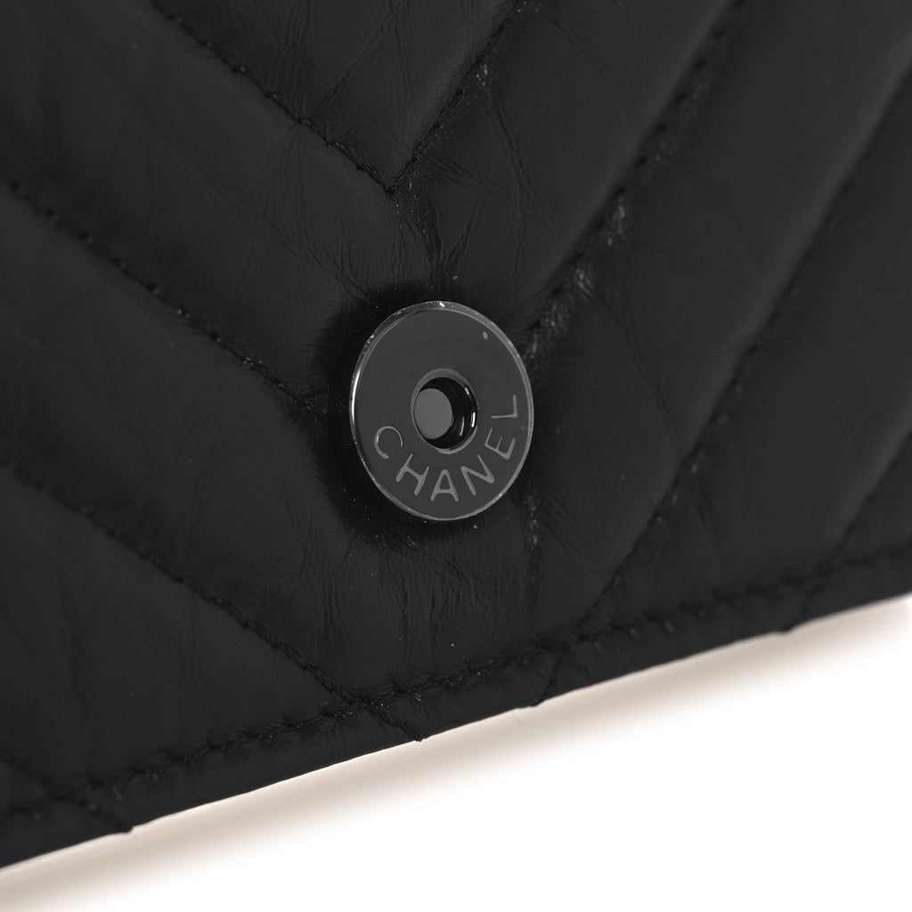 Aged Calfskin Chevron Quilted Reissue Belt Bag So Black