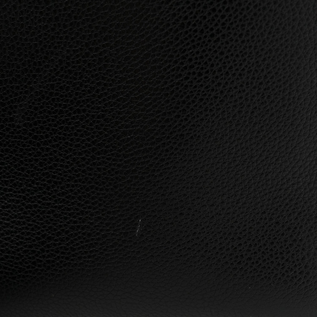 Soft Grained Calfskin Sangle Bucket Bag Black