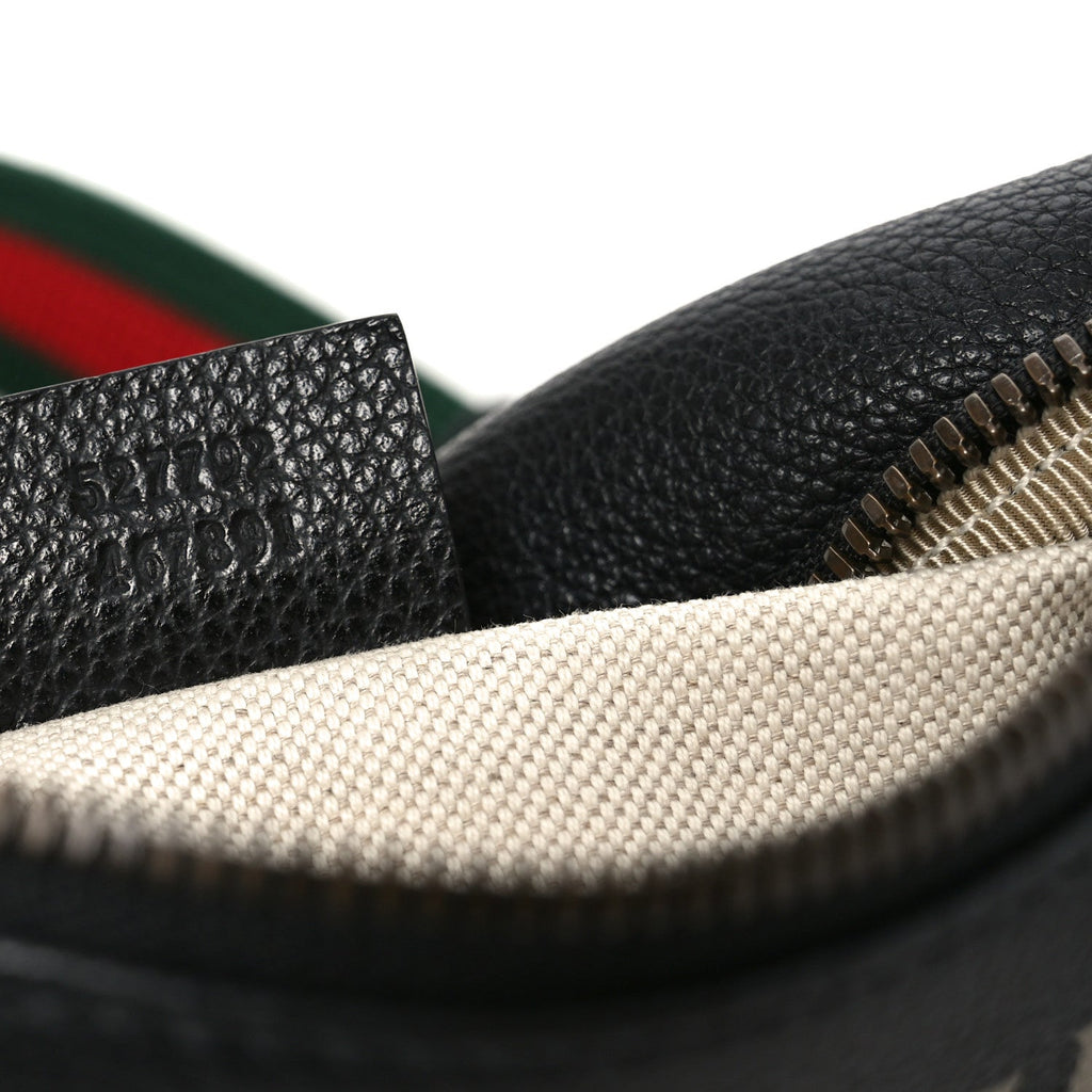 Grained Calfskin Logo Belt Bag Black