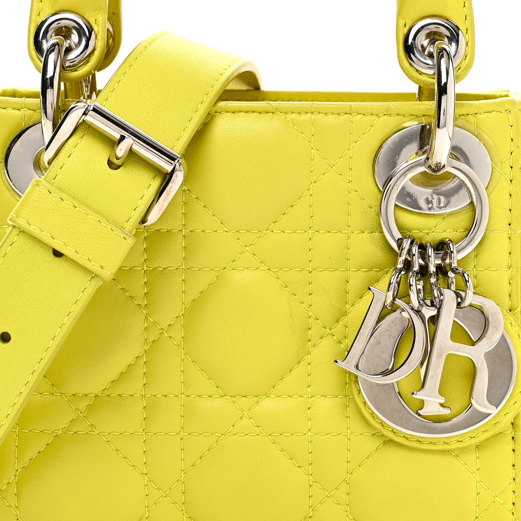 Lambskin Cannage Nano Lady Dior Acid