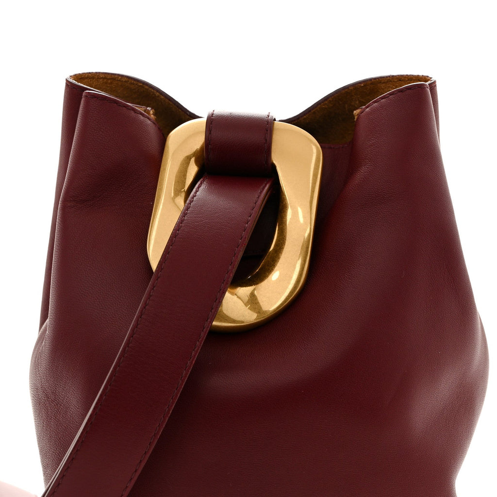 Nappa Drop Bucket Bag Bordeaux