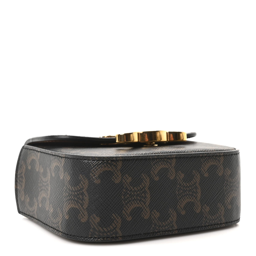 Triomphe Canvas Calfskin Mini Triomphe Tan