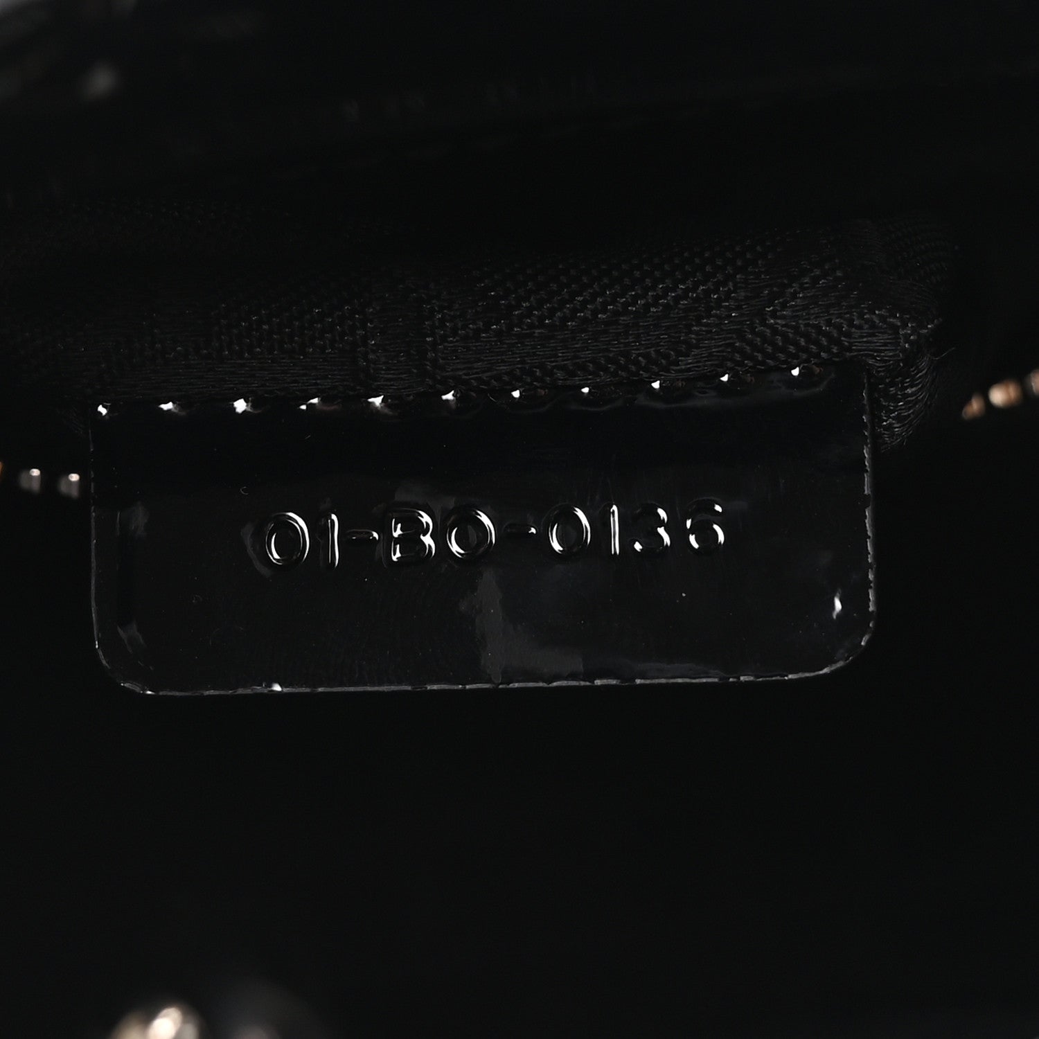 Patent Cannage Mini Lady Dior Black