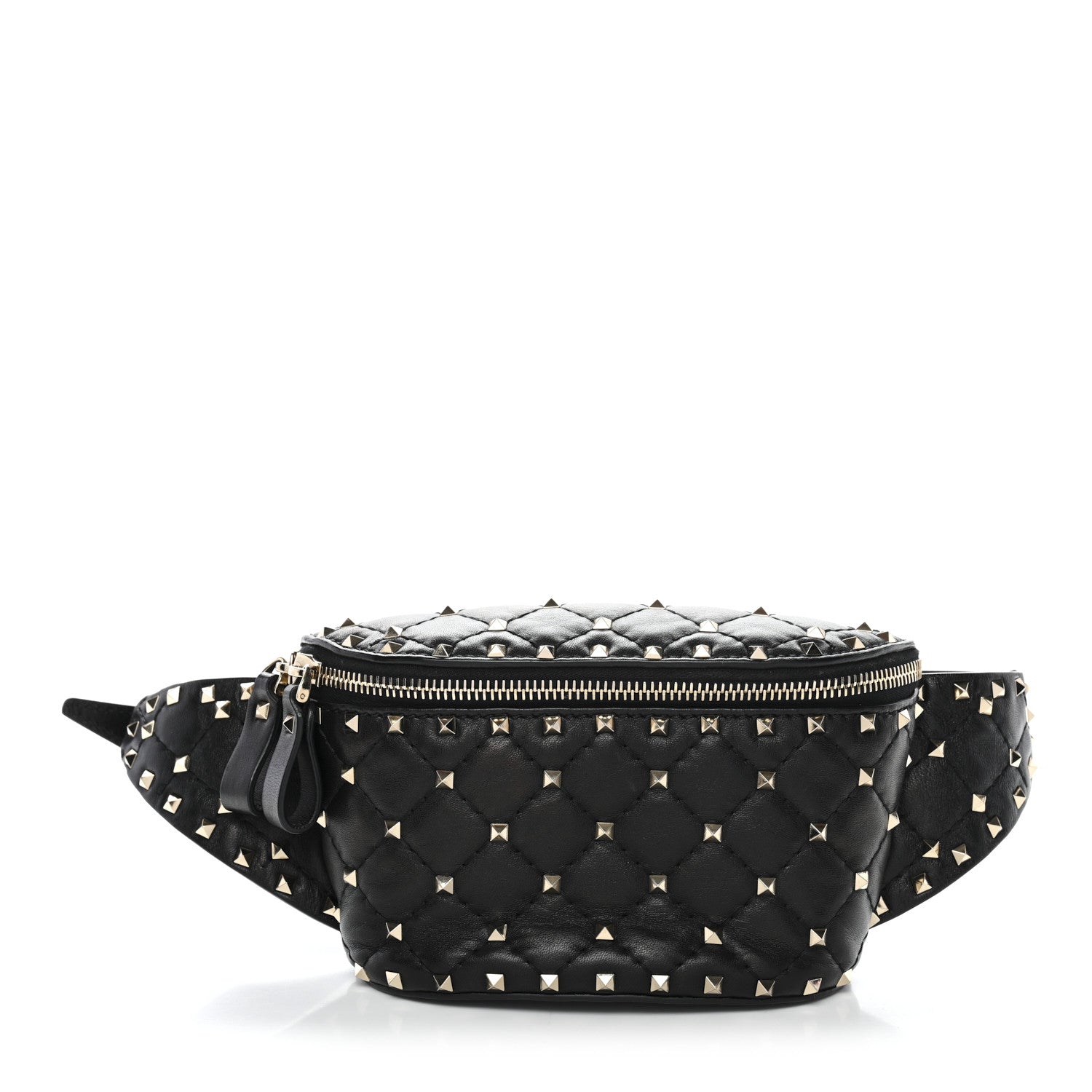 Nappa Rockstud Spike Belt Bag 85 Black