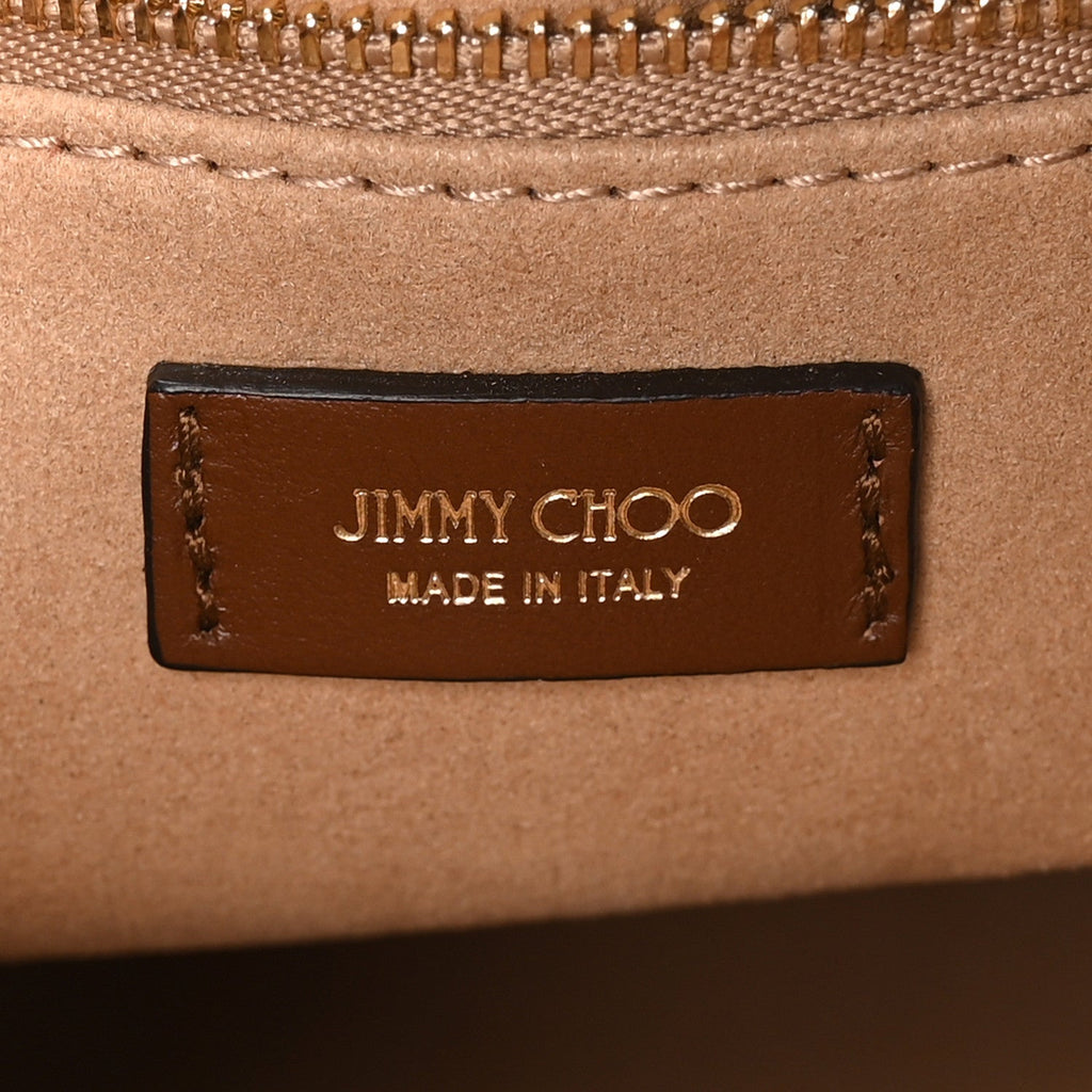 Smooth Shiny Calfskin Bon Bon Bucket Bag Dark Tan