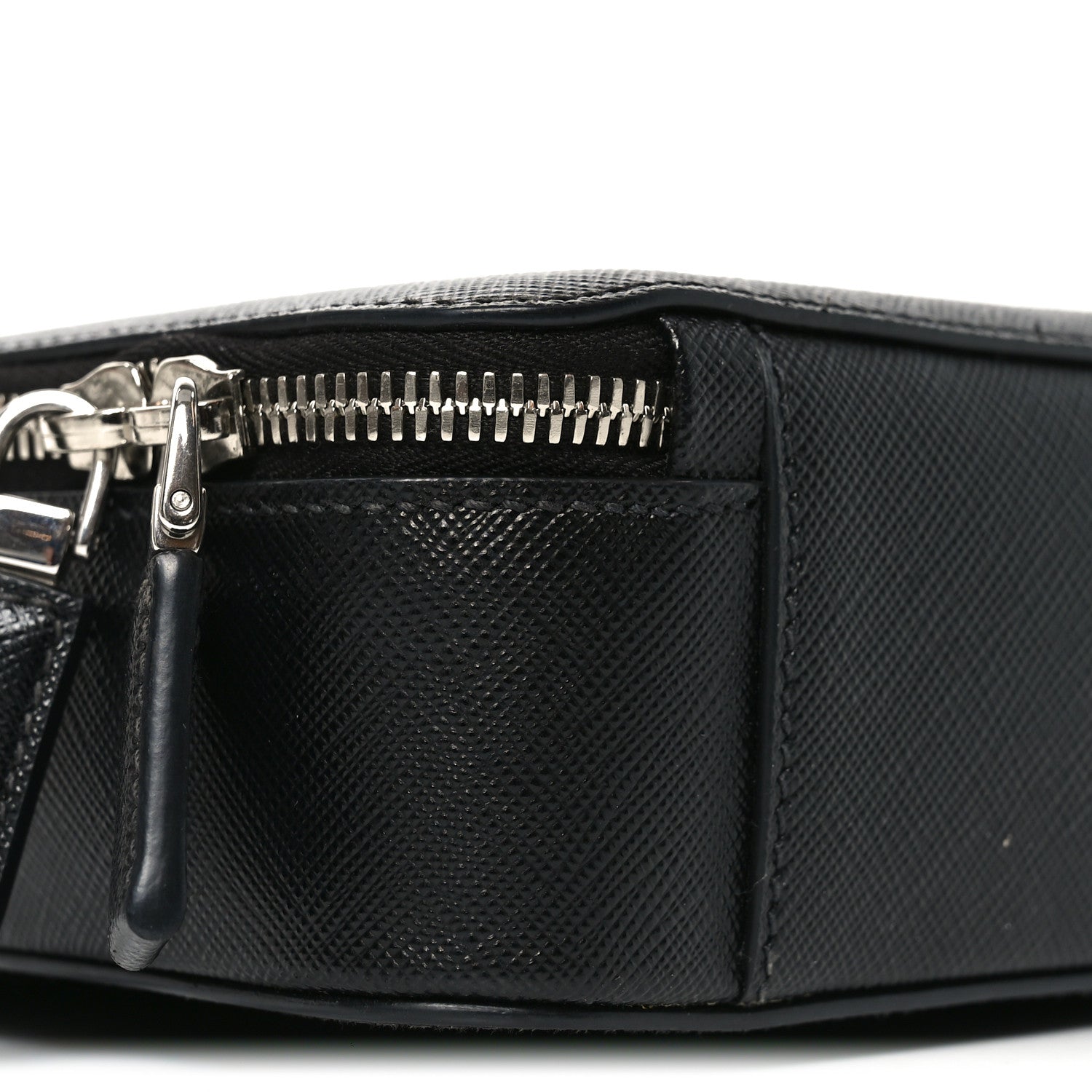 Saffiano Travel Medium Brique Crossbody Bag Black
