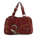 Calfskin Large Gaucho Double Saddle Bag Red