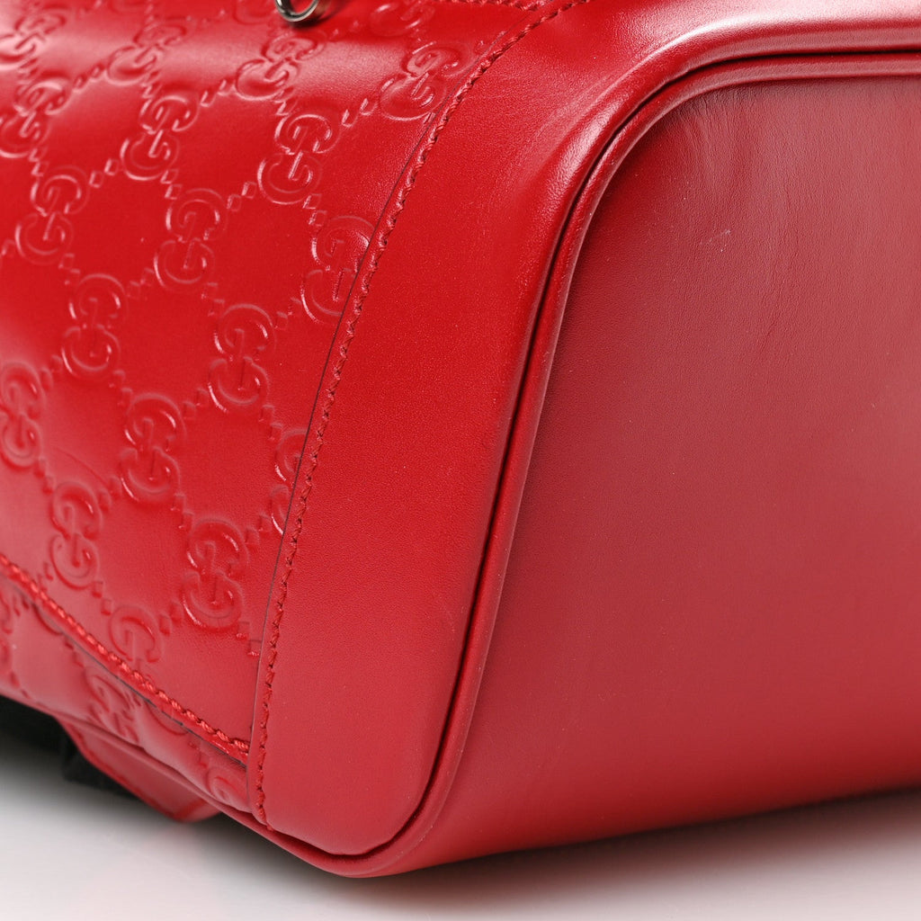 Guccissima Signature Day Backpack Hibiscus Red