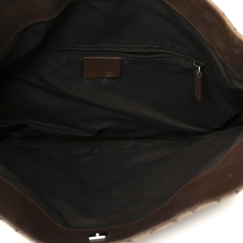 Monogram Bamboo Top Handle Bag Brown Pink