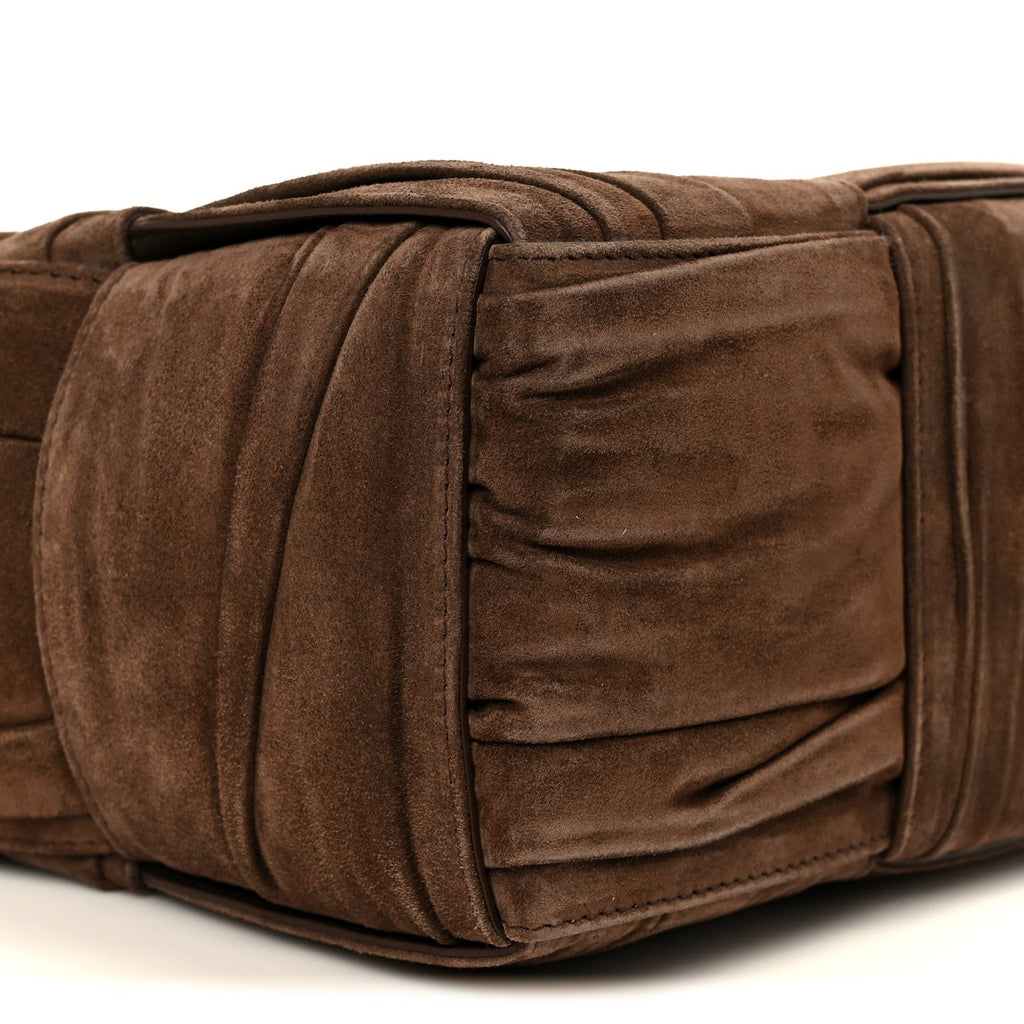 Suede Foulard Intrecciato Small Arco Tote Brownie