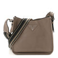 Vitello Daino Soft Hobo Messenger Bag Argilla