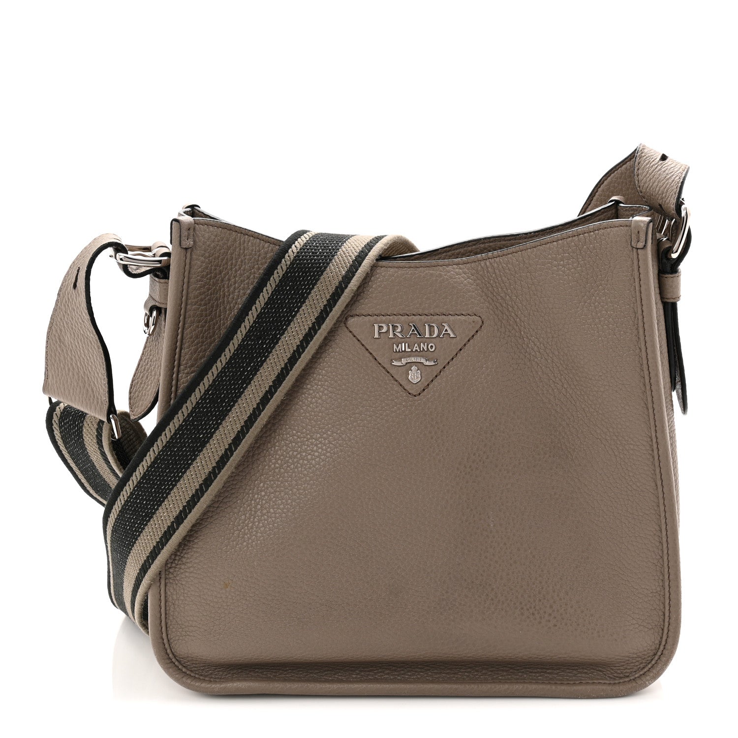 Vitello Daino Soft Hobo Messenger Bag Argilla