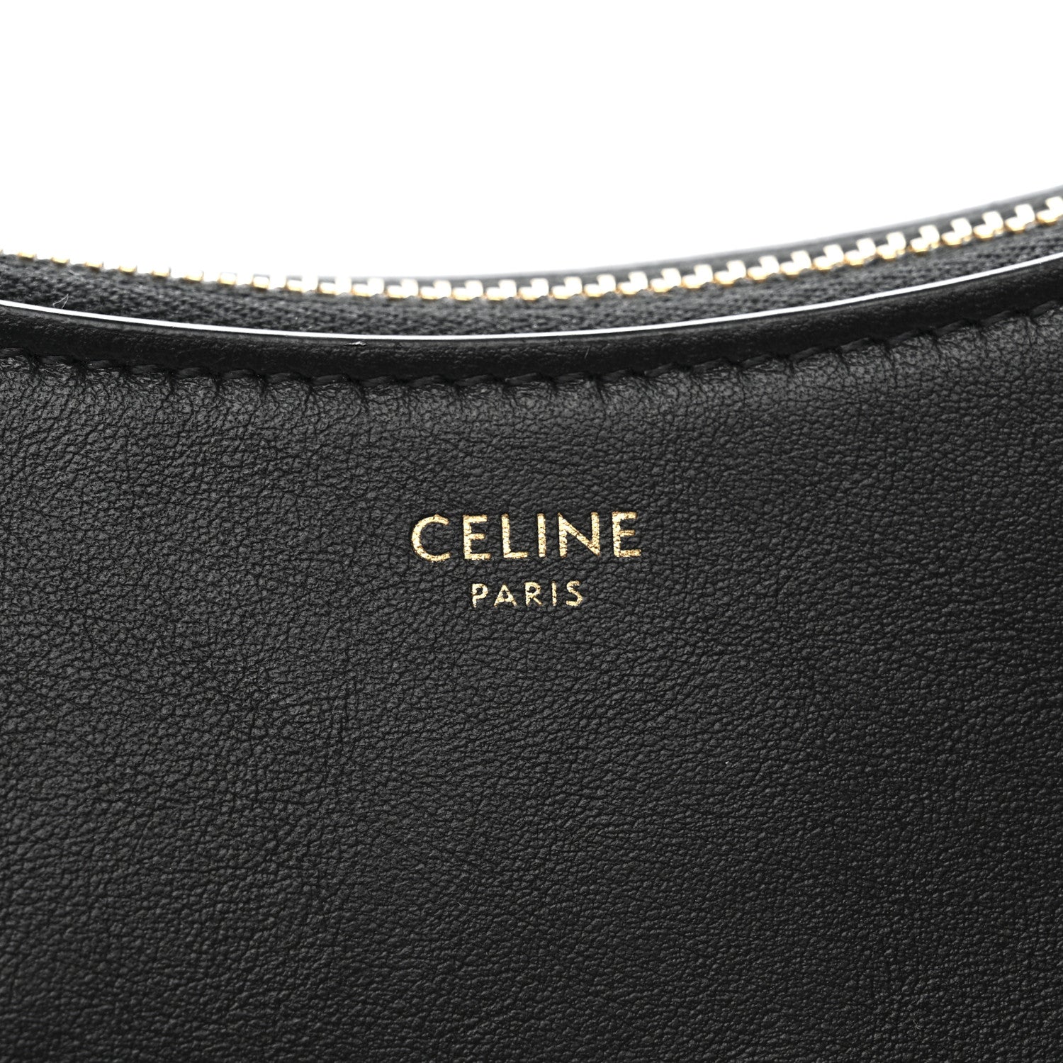 Smooth Calfskin Medium Strap Ava Shoulder Bag Black