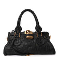 Calfskin Medium Paddington Satchel Black