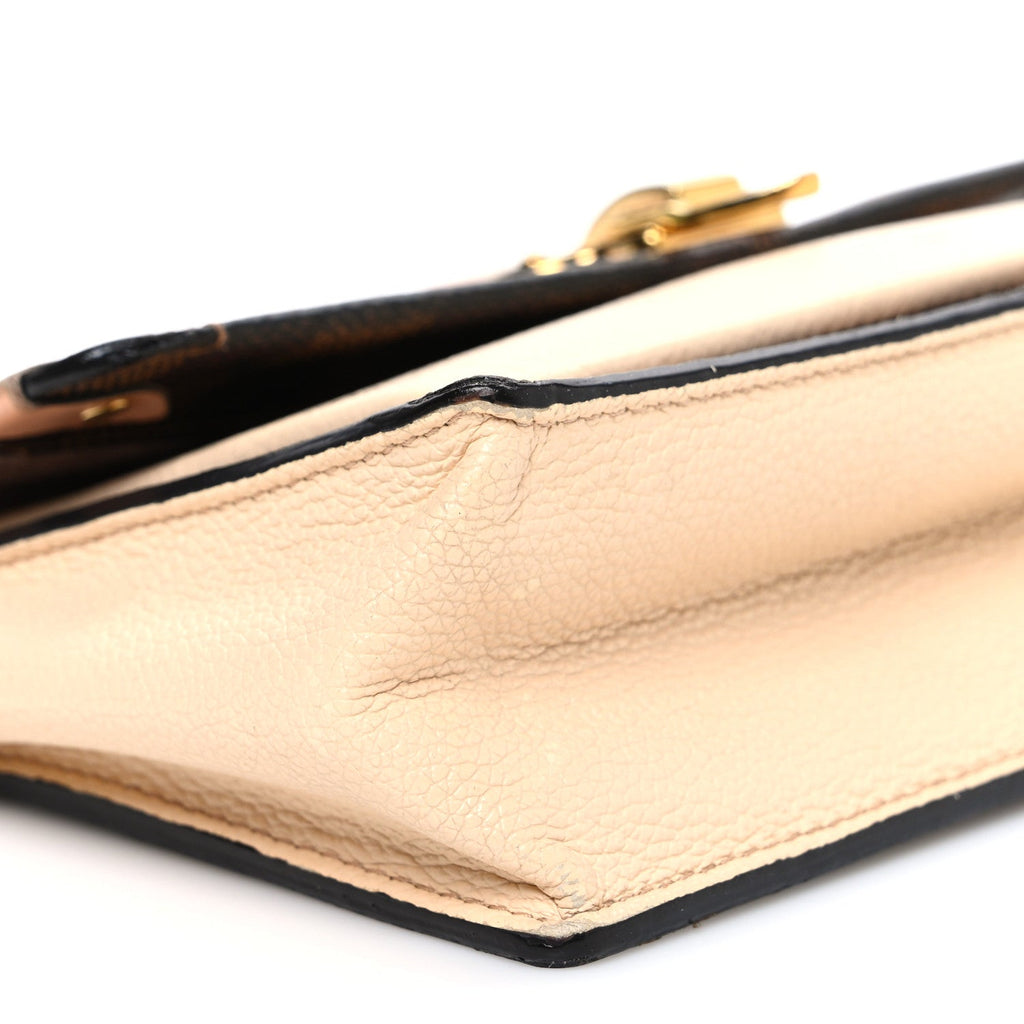 Damier Ebene Vavin Chain Wallet Creme