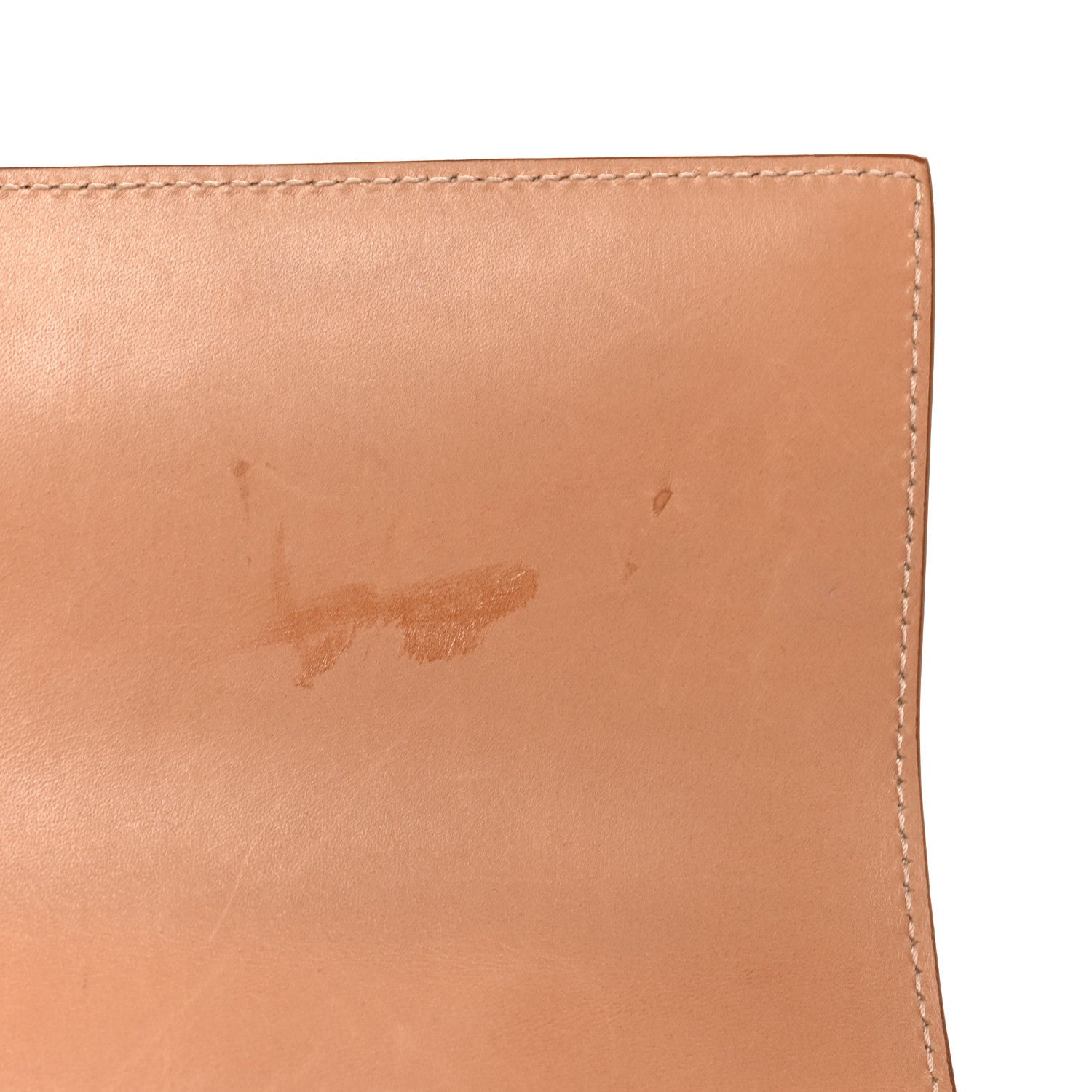 Shiny Calfskin Le Fermoir Top Handle Bag Vintage Brown