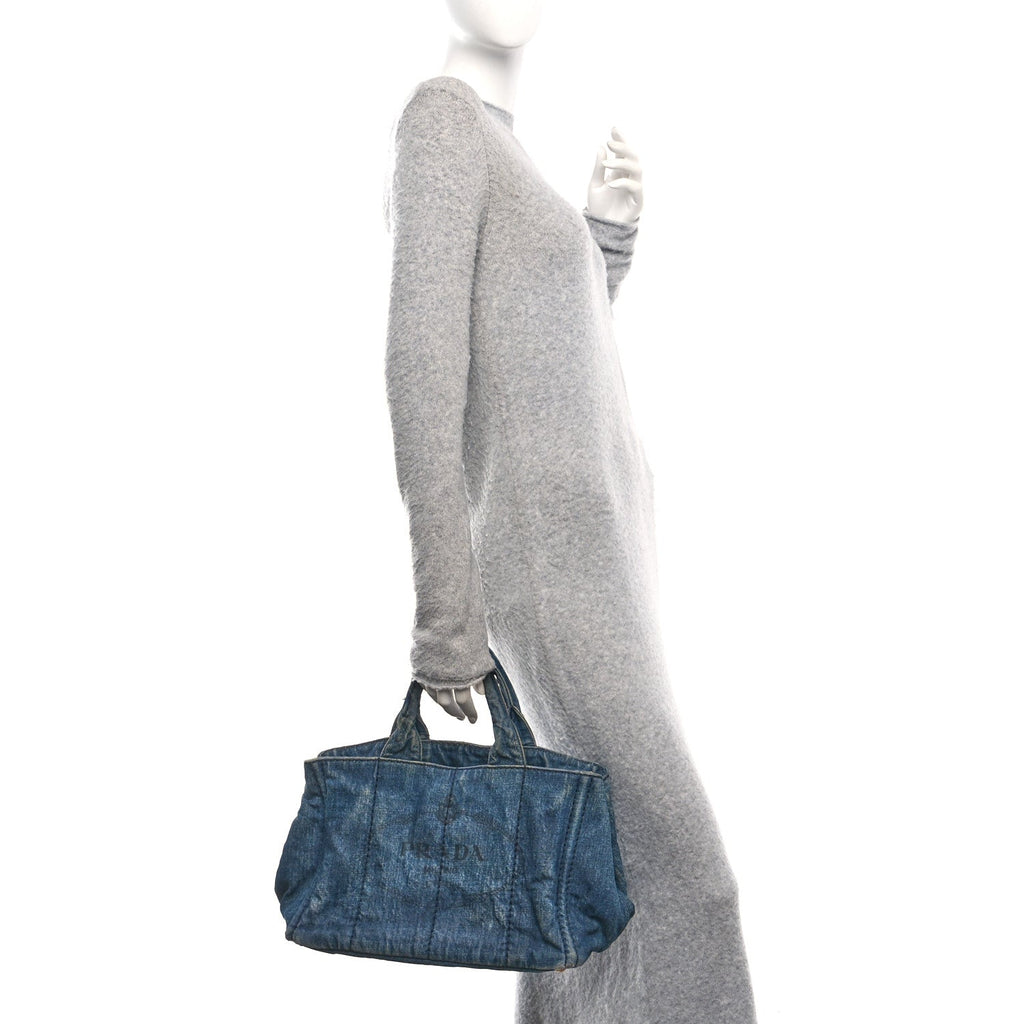 Denim Logo Tote Avio