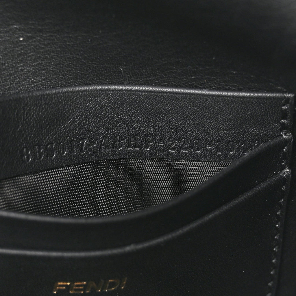 Shearling Vitello Dolce Macro FF 1974 Mini Tobacco Black