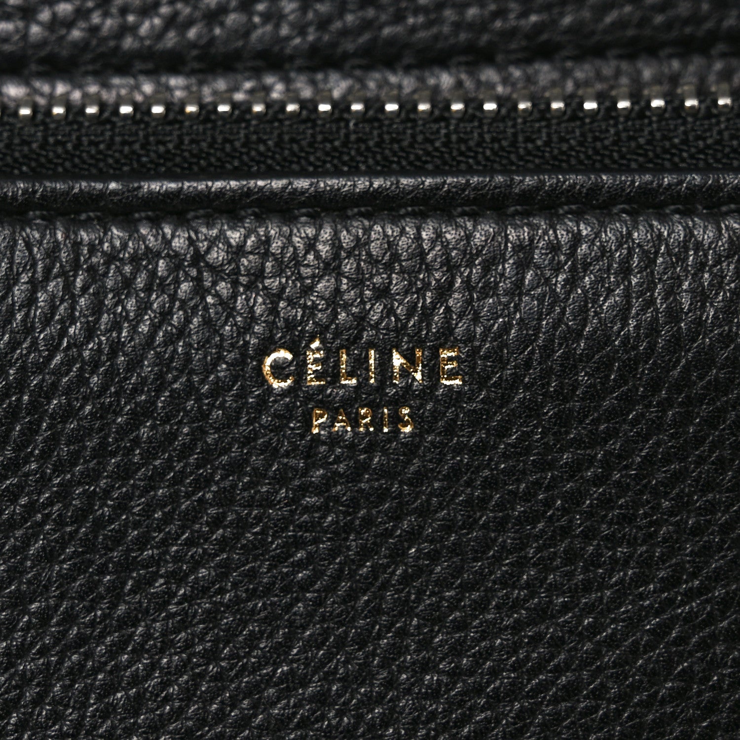 Grained Calfskin Edge Shoulder Bag Black