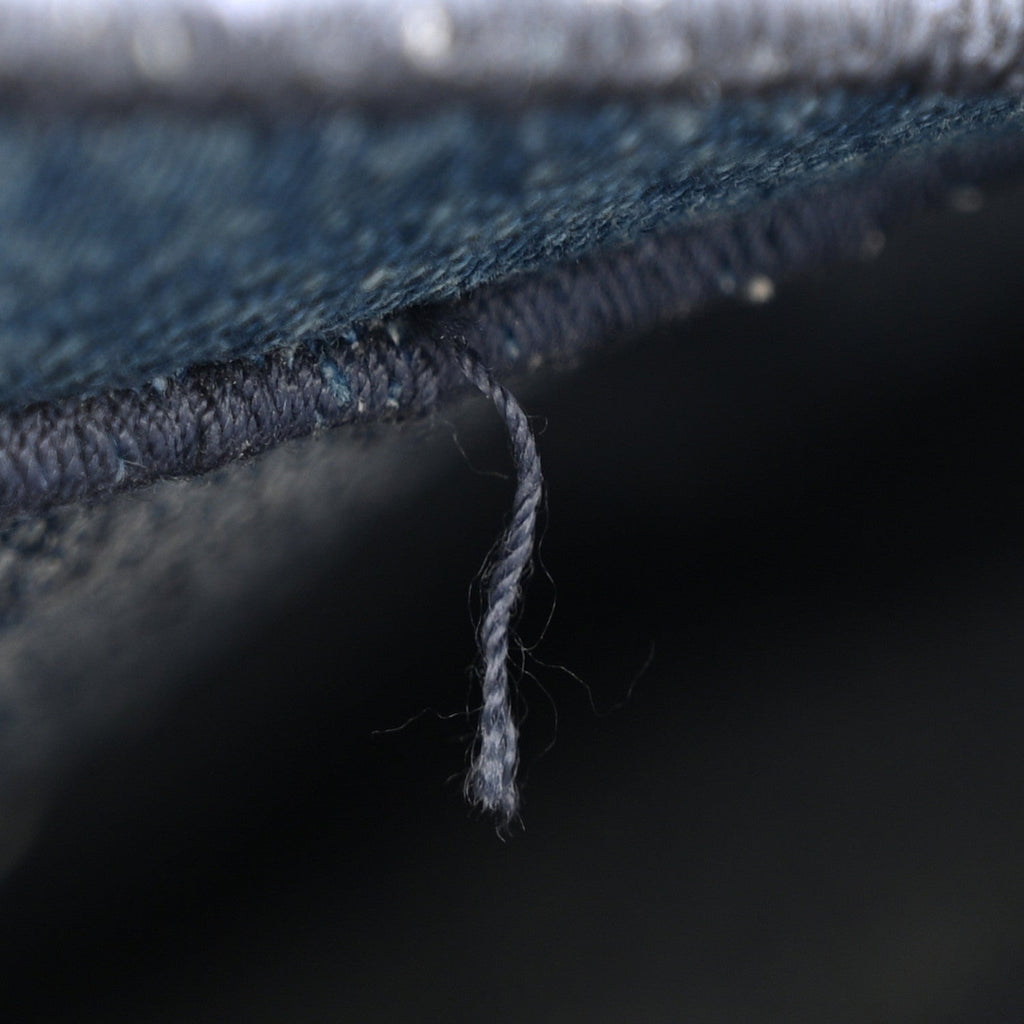 Oblique Embroidered Saddle Bag Denim Blue