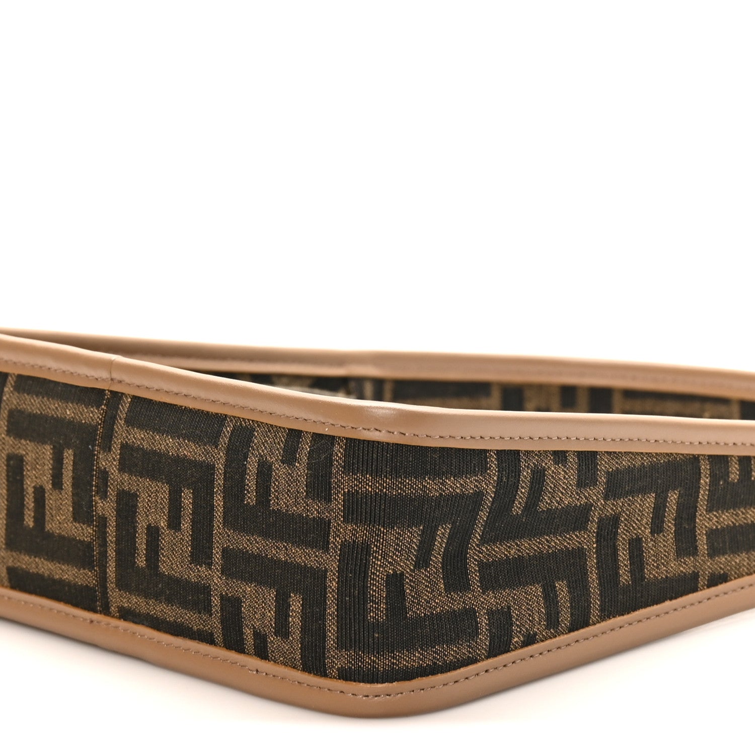 Fabric Jacquard Vitello Grace FF 1974 Mini Fendessence Shoulder Bag Tobacco Moro Ebano