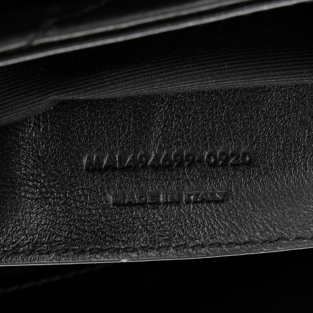 Calfskin Y Quilted Monogram Small Loulou Chain Satchel Black