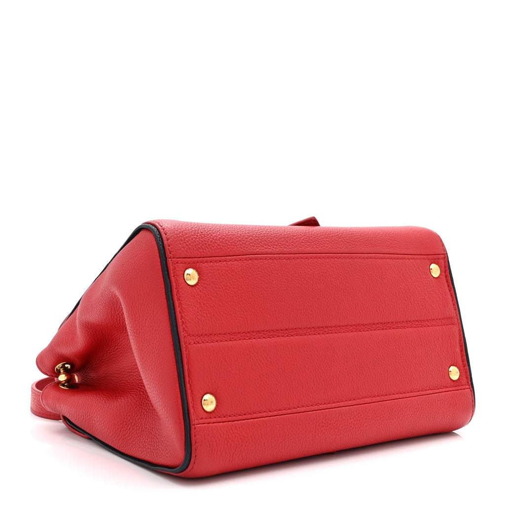 Grained Calfskin Monogram Double V Rubis