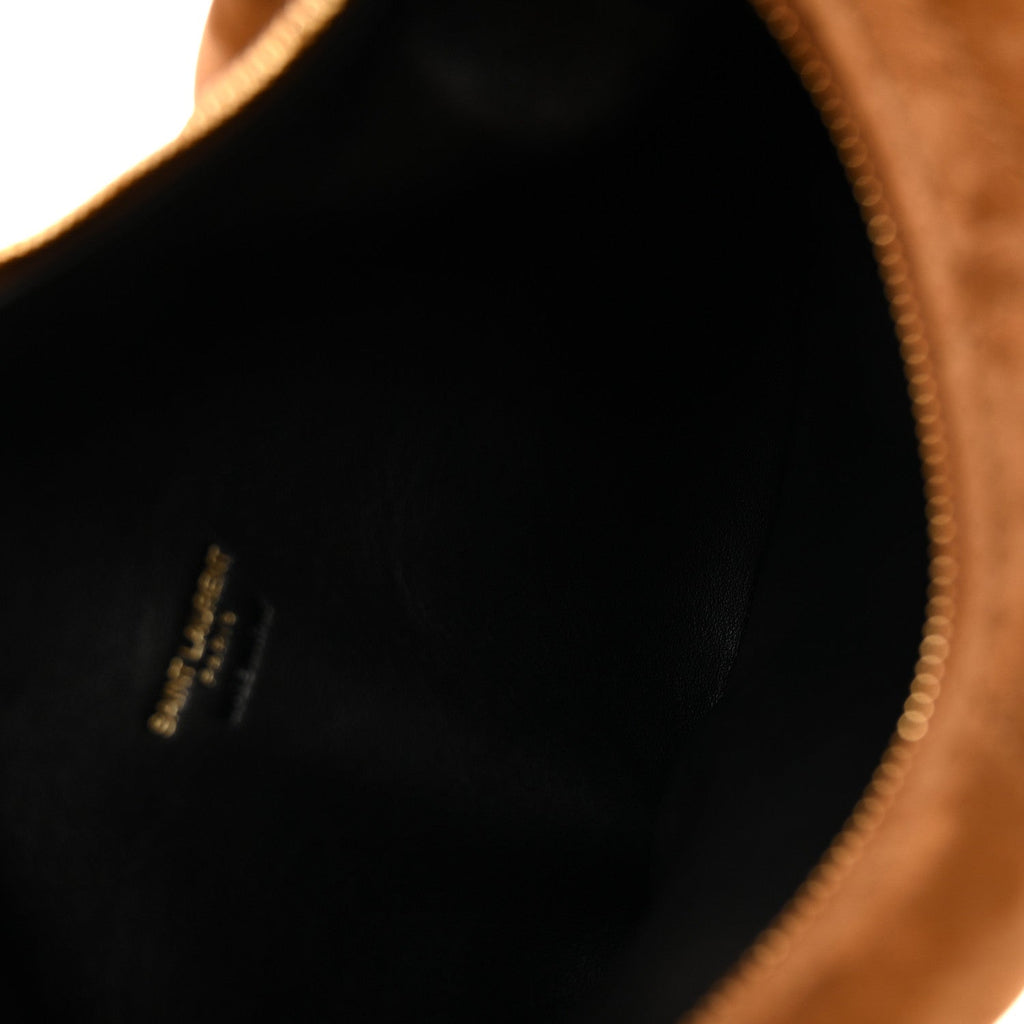 Suede Quilted Icarino Bag Caramel Cognac
