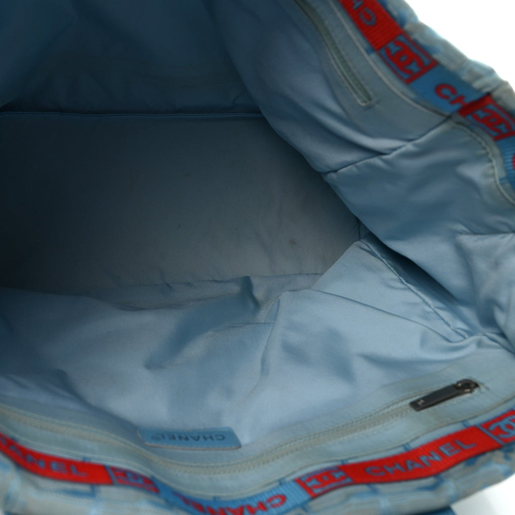 Nylon Travel Large Tote Blue