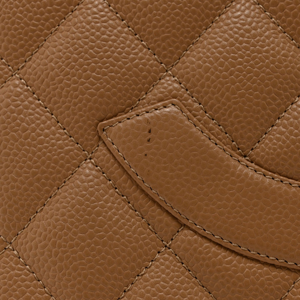 Caviar Quilted Medallion Tote Beige