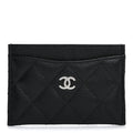 Caviar Quilted  Holder Black