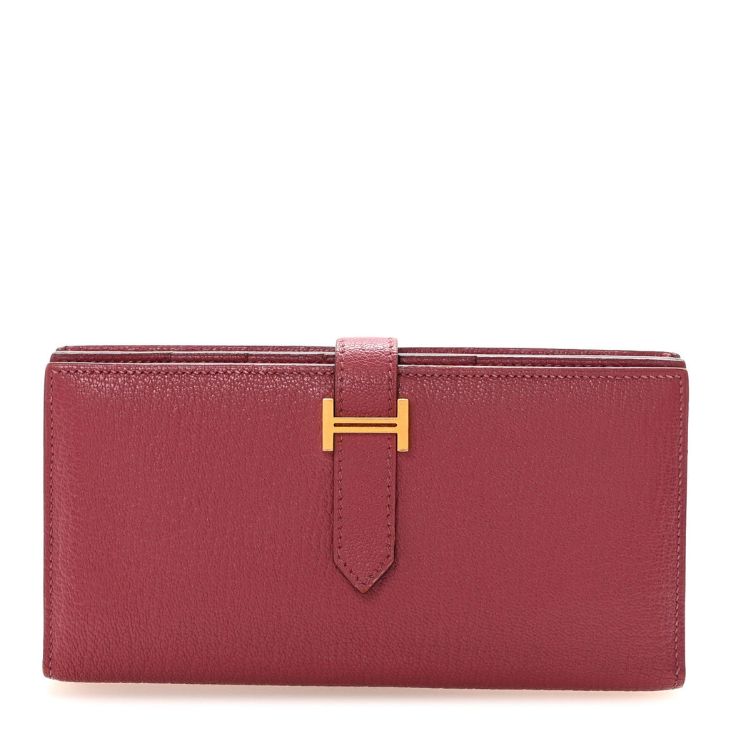 Chèvre Mysore Bearn Gusset Wallet Bois de Rose