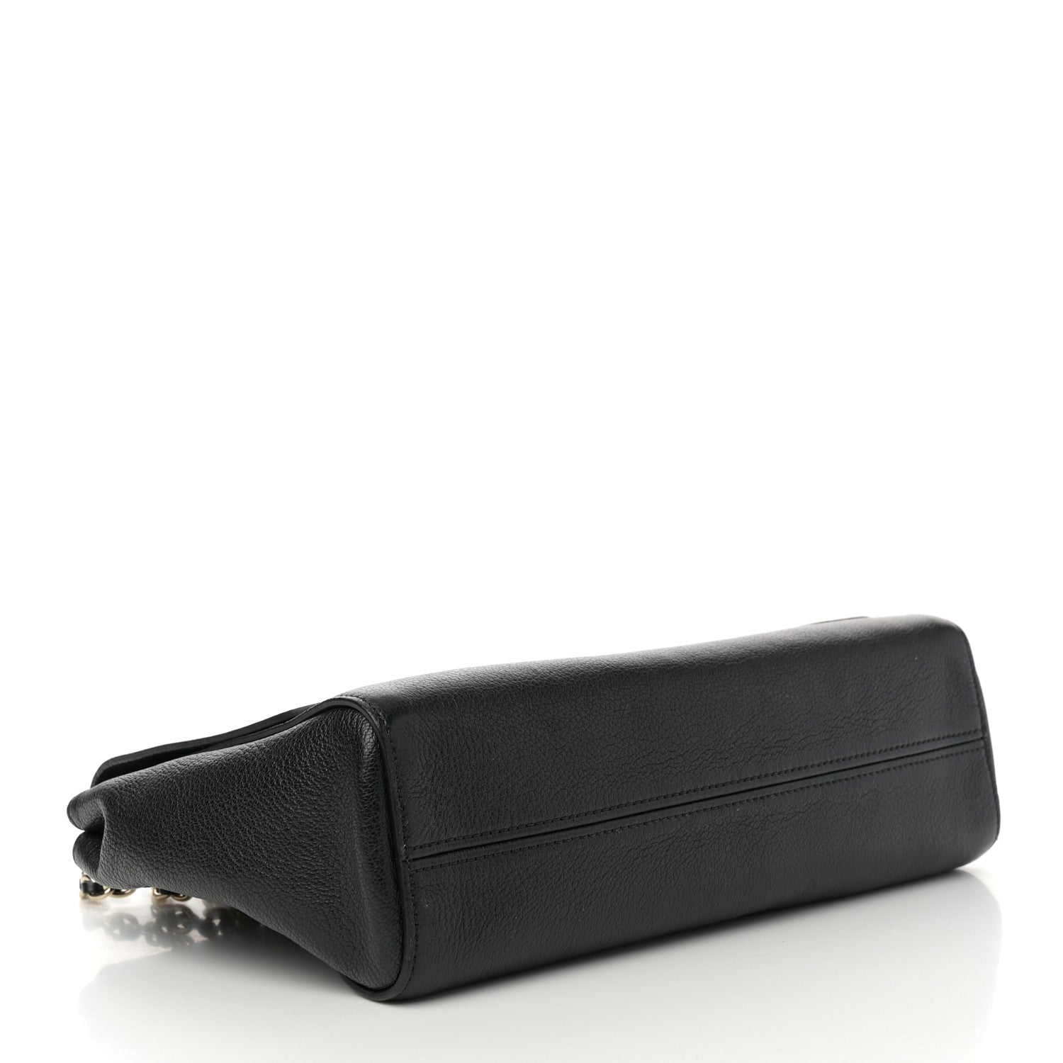 Glossy Goatskin Medium Lily Black