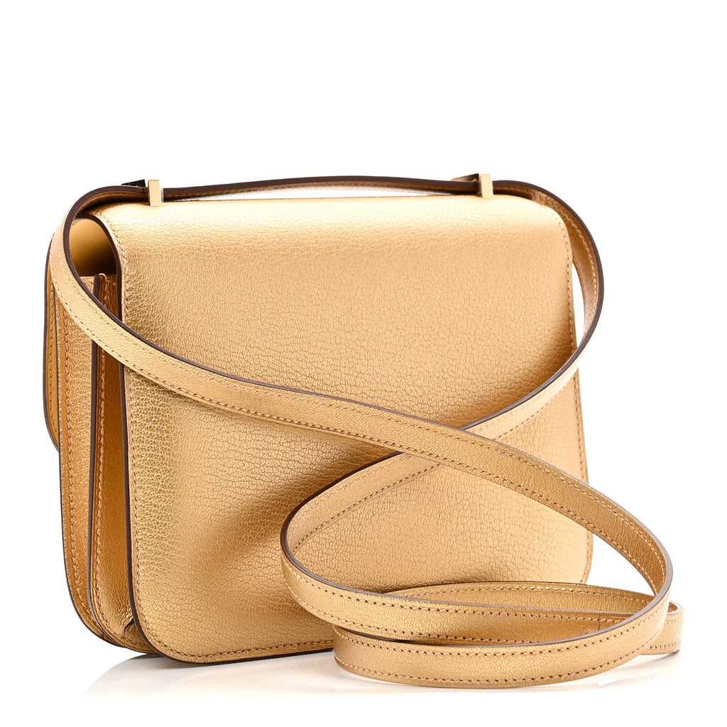 Metallic Chevre Chamkilight Constance 18 Dore