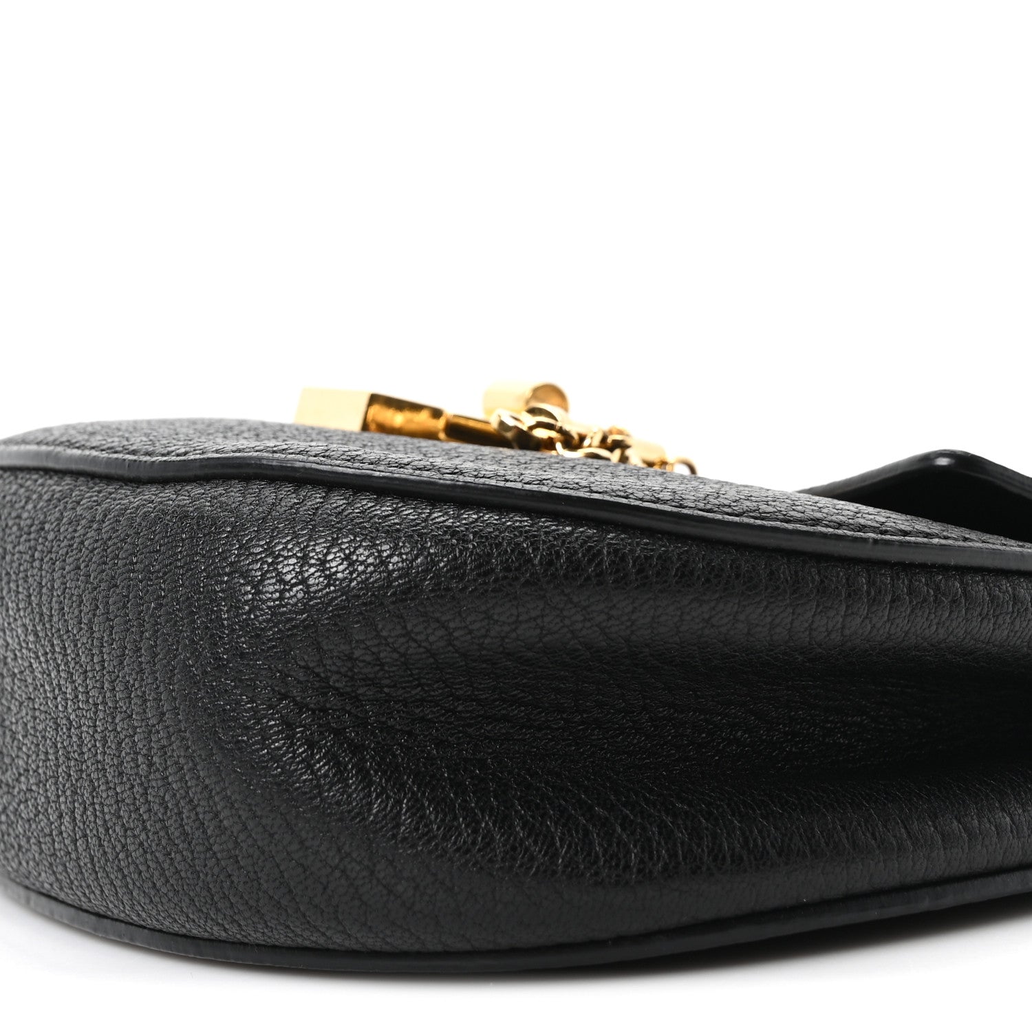 Grained Lambskin Mini Drew Shoulder Bag Black
