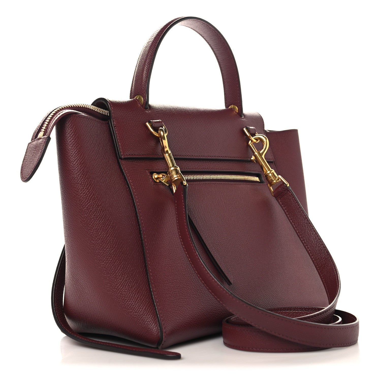 Grained Calfskin Micro Belt Bag Plum