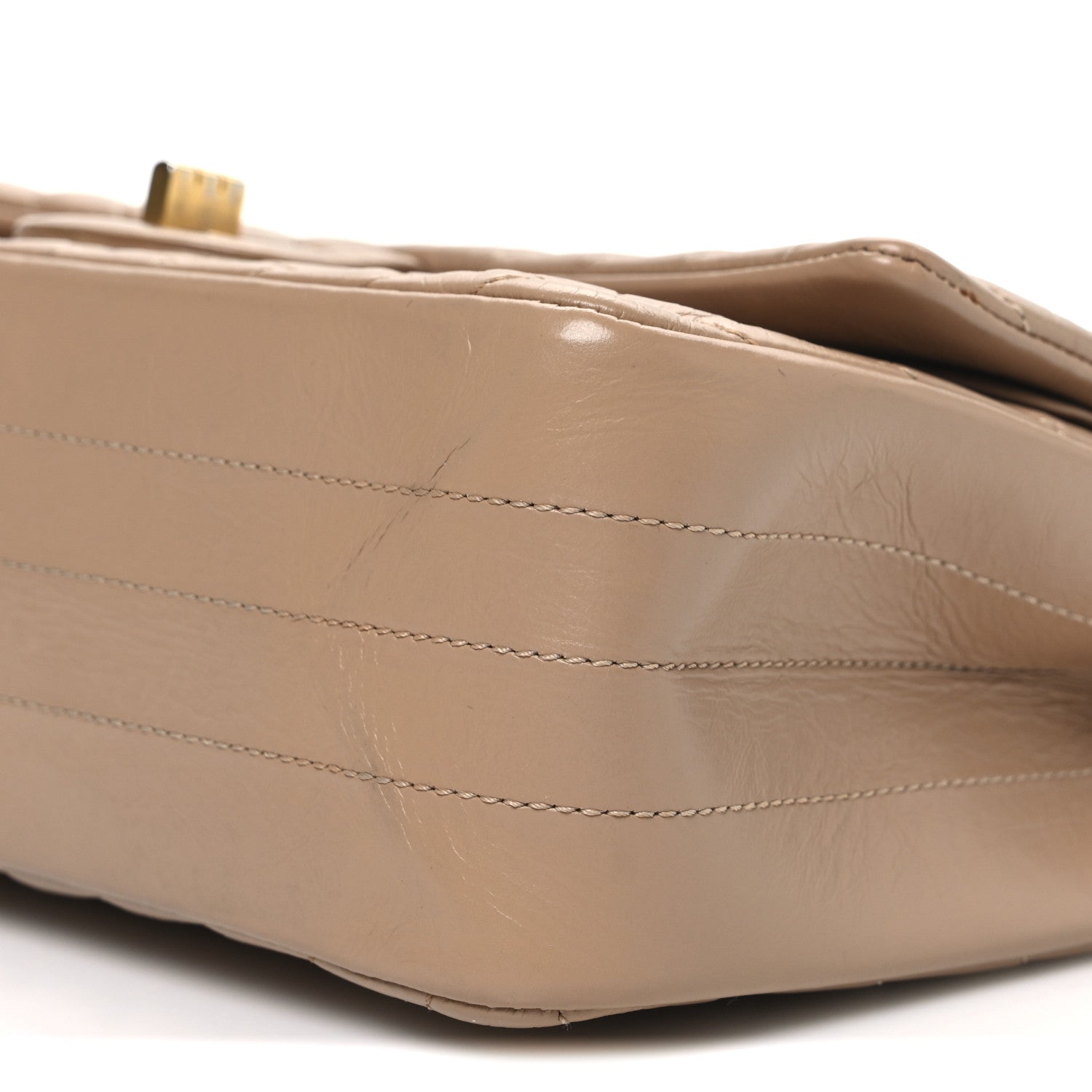 Aged Calfskin Chevron Quilted 2.55 Reissue 225 Flap Beige