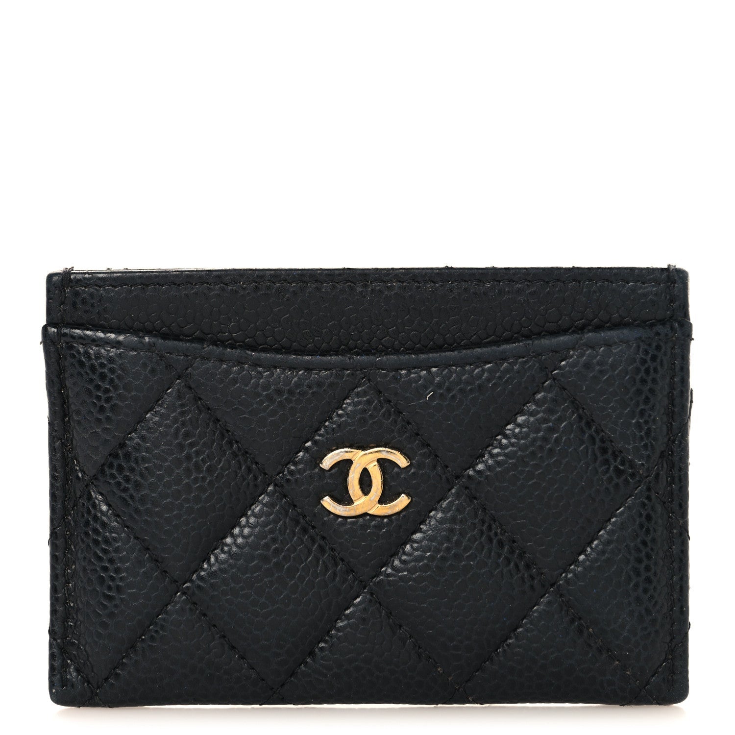 Caviar Quilted  Holder Black
