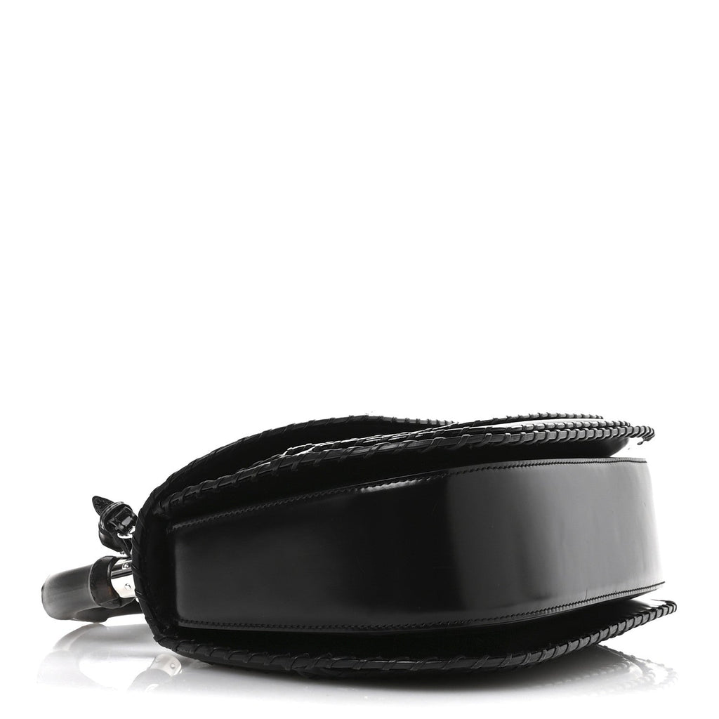 Pony Hair New Bamboo Medium Top Handle Bag Black