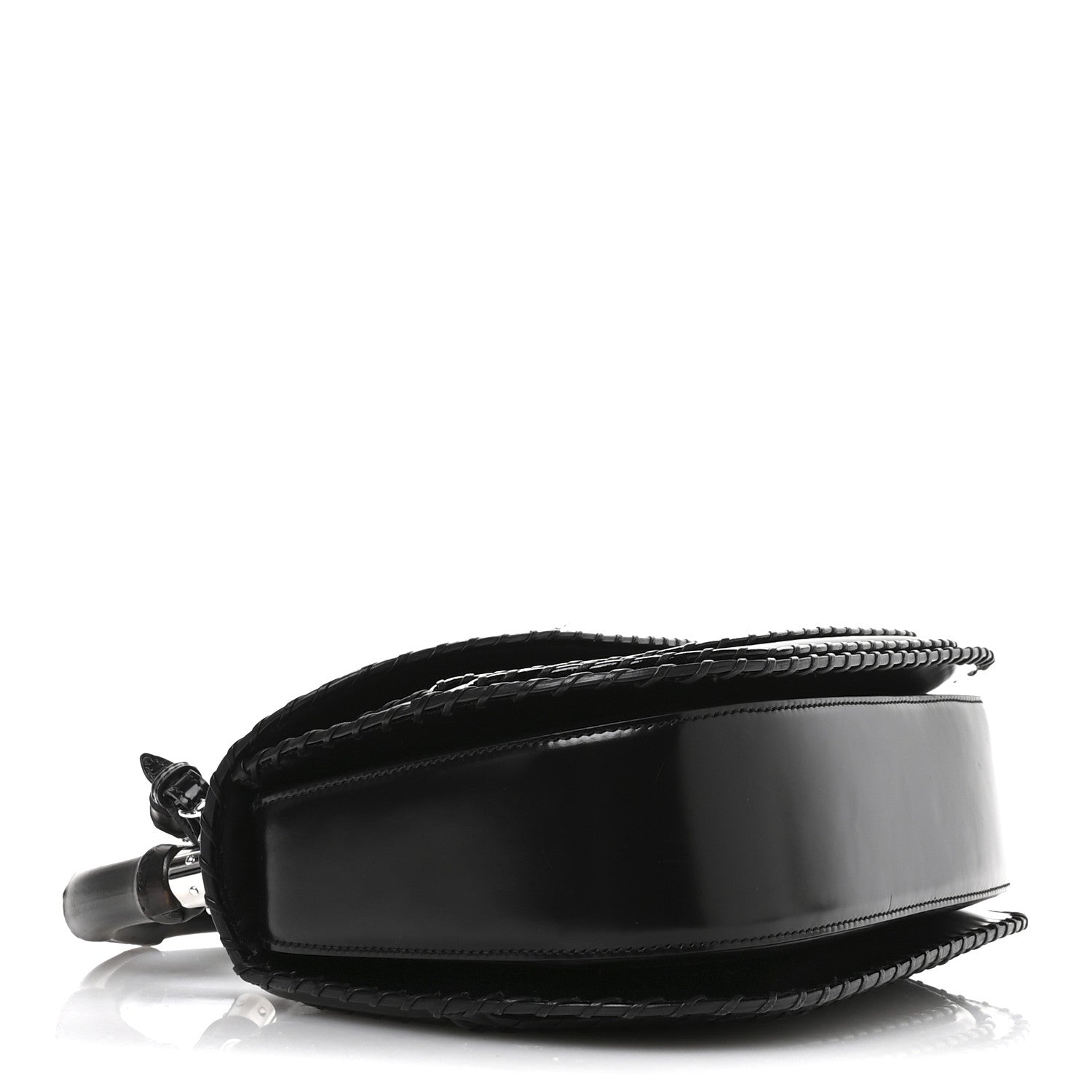 Pony Hair New Bamboo Medium Top Handle Bag Black