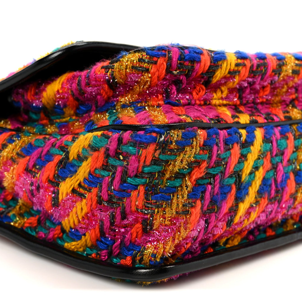 Tweed Calfskin Matelasse Monogram Medium Niki Chain Satchel Multicolor