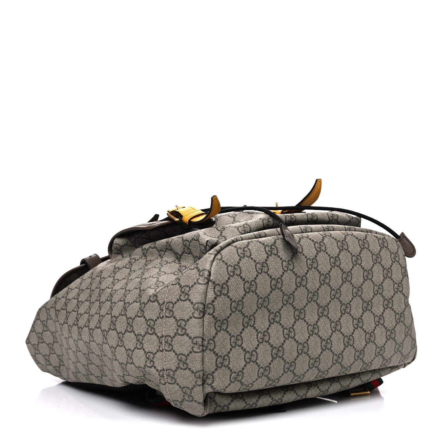 Soft GG Supreme Monogram Neo Vintage Double Buckle Backpack Beige New Acero Crop