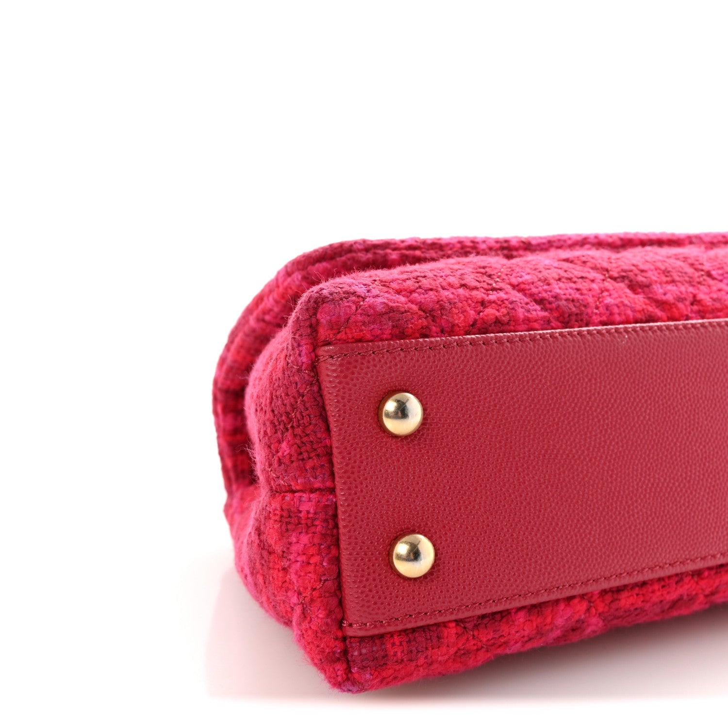 Tweed Mini Coco Handle Flap Fuchsia