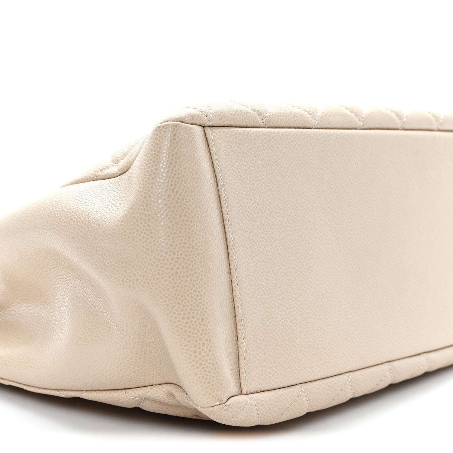 Caviar Quilted Grand Shopping Tote GST Beige