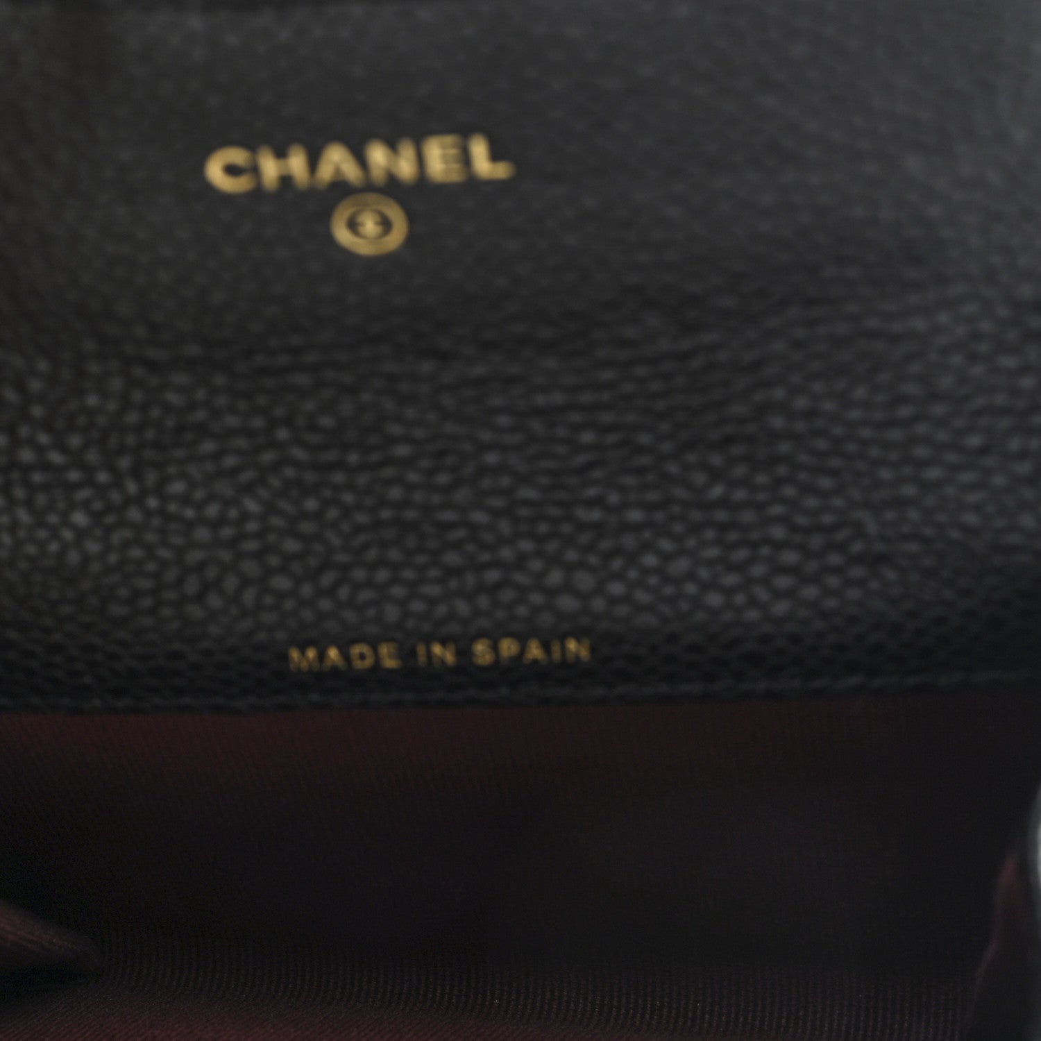 Caviar Quilted Flap  Holder Wallet Black